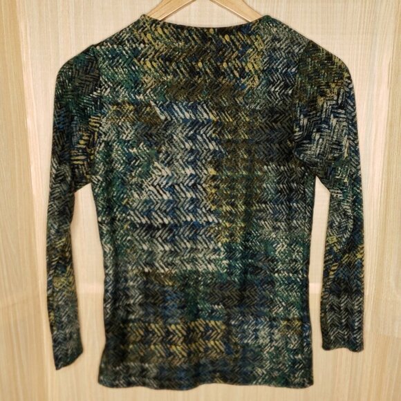 Adrienne Vittadini Womens Abstract Print Thin Sweater Small - Picture 2 of 7